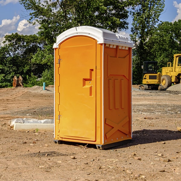 how often are the porta potties cleaned and serviced during a rental period in Markham